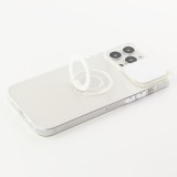 Coque iPhone 13 Pro Max - Caméra clapet avec anneau - Blanc
