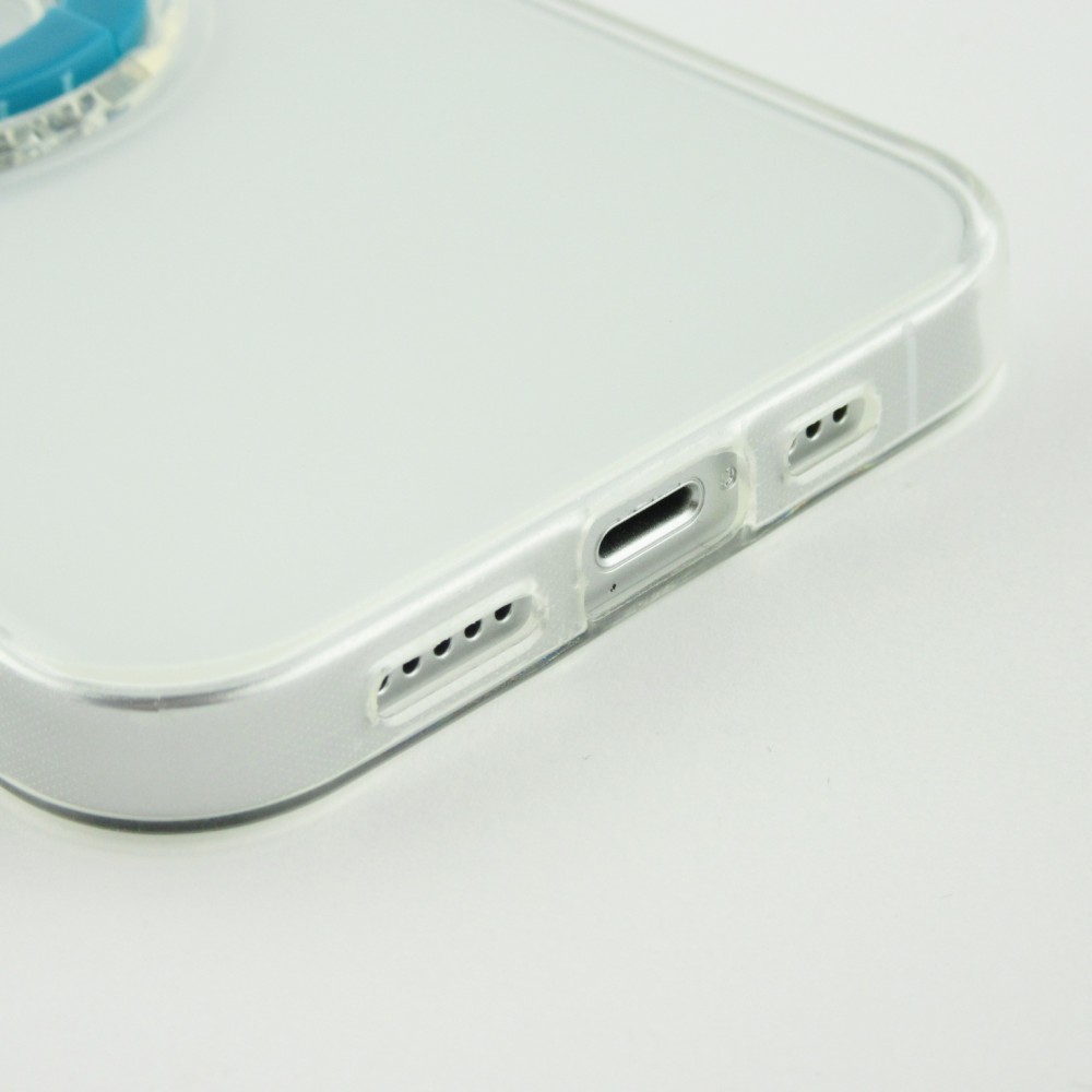 Coque iPhone 14 Pro Max - Caméra clapet avec anneau - Bleu