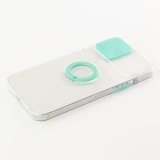 Coque iPhone 14 Pro Max - Caméra clapet avec anneau - Turquoise