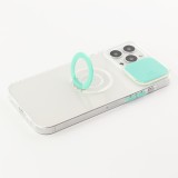 Coque iPhone 14 Pro Max - Caméra clapet avec anneau - Turquoise