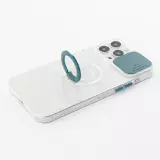 iPhone 13 Pro Max Case Hülle - mit Kamera-Slider und Ring - Dunkelgrün
