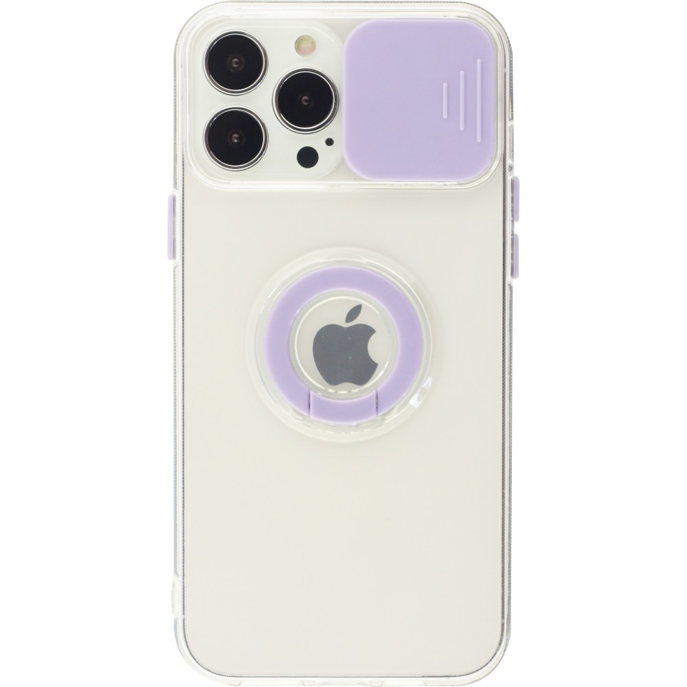 Coque iPhone 13 Pro Max - Caméra clapet avec anneau - Violet