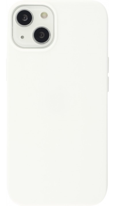 Coque iPhone 15 Plus - Silicone Mat - Blanc