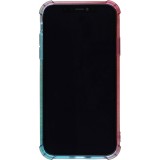 Coque iPhone 11 - Bumper Rainbow Silicone anti-choc avec bords protégés -  rose - Bleu