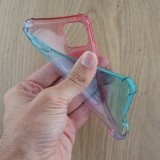 Coque iPhone 11 - Bumper Rainbow Silicone anti-choc avec bords protégés -  rose - Bleu
