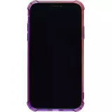 Hülle iPhone 12 / 12 Pro - Gummi Bumper Rainbow mit extra Schutz für Ecken Antischock - rosa - Violett