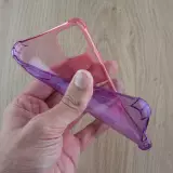 Hülle iPhone 12 / 12 Pro - Gummi Bumper Rainbow mit extra Schutz für Ecken Antischock - rosa - Violett