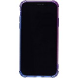 Coque iPhone 12 / 12 Pro - Bumper Rainbow Silicone anti-choc avec bords protégés -  violet - Bleu