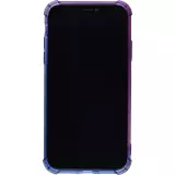 Hülle iPhone 12 / 12 Pro - Gummi Bumper Rainbow mit extra Schutz für Ecken Antischock - violett blau