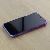 Coque iPhone 12 / 12 Pro - Bumper Rainbow Silicone anti-choc avec bords protégés -  violet - Bleu
