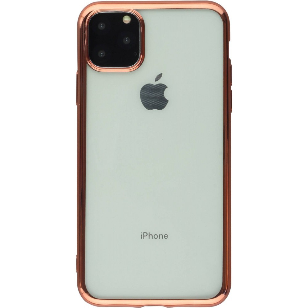 Coque iPhone 11 Pro - Electroplate or - Rose