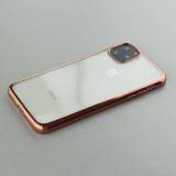 Coque iPhone 11 Pro - Electroplate or - Rose