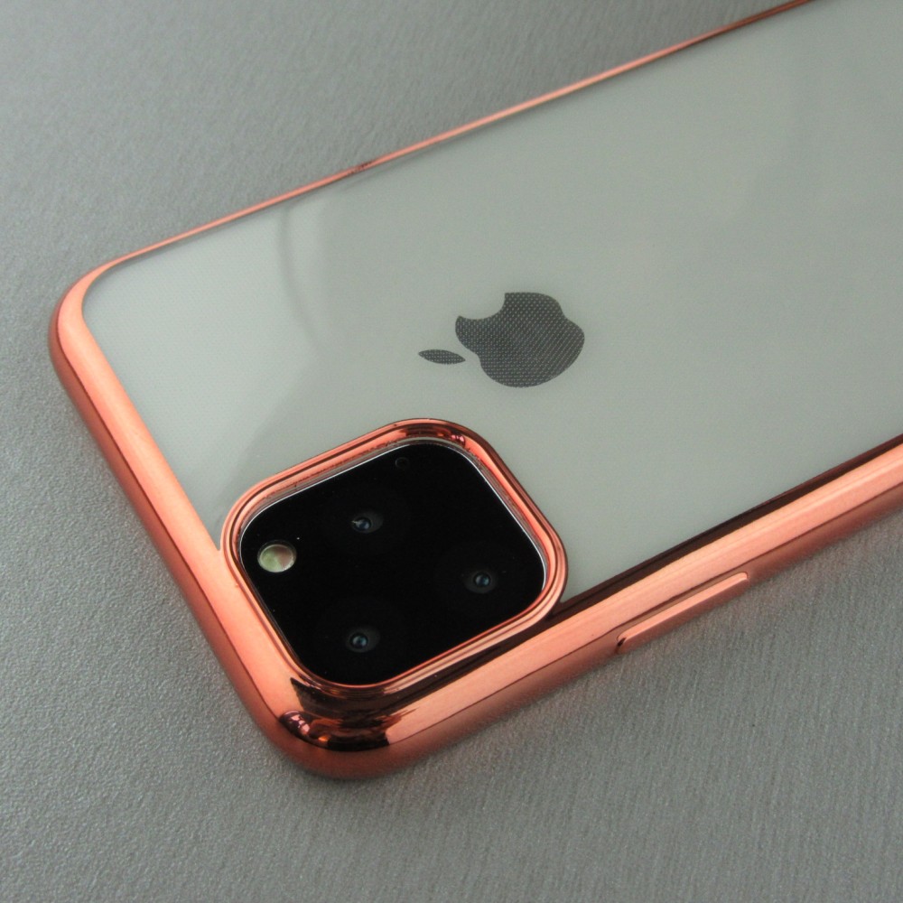Coque iPhone 11 Pro - Electroplate or - Rose