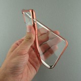 Coque iPhone 11 Pro - Electroplate or - Rose