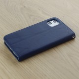 Coque iPhone 16e - Flip Géometrique - Bleu