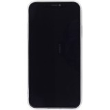 Coque iPhone 12 / 12 Pro - Gel paillettes argentées avec anneau - Rose