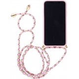 Coque iPhone 11 Pro Max - Bio Eco-Friendly nature avec cordon collier - Rose