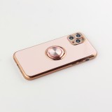Coque iPhone 11 Pro - Gel Bronze avec anneau - Rose