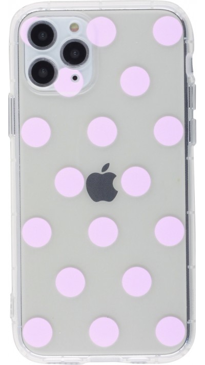 Coque iPhone 11 Pro - Gel pois - Rose