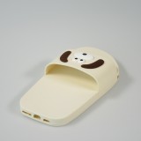 Coque iPhone 11 Pro Max - Sandale en silicone avec tête de chien Shih Tzu - Beige clair