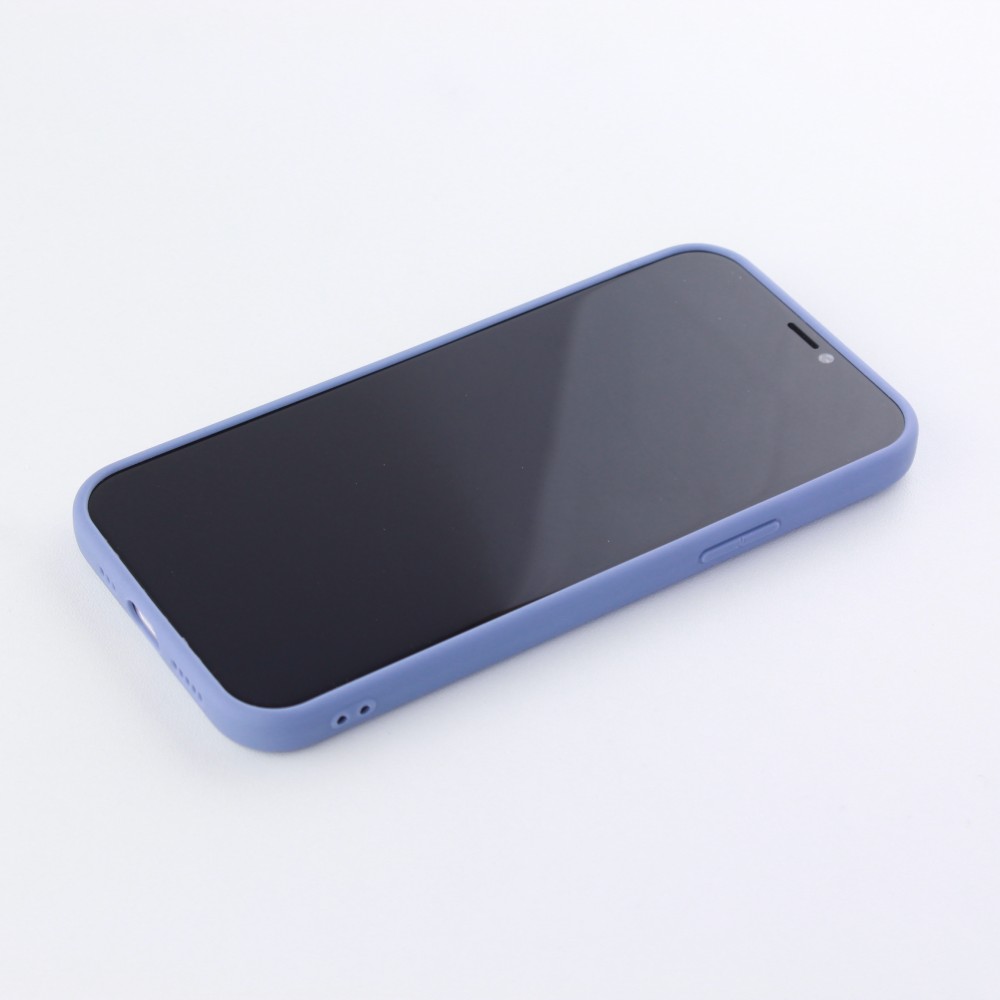 Coque iPhone 12 Pro - Silicone Mat Coeur - Lavande
