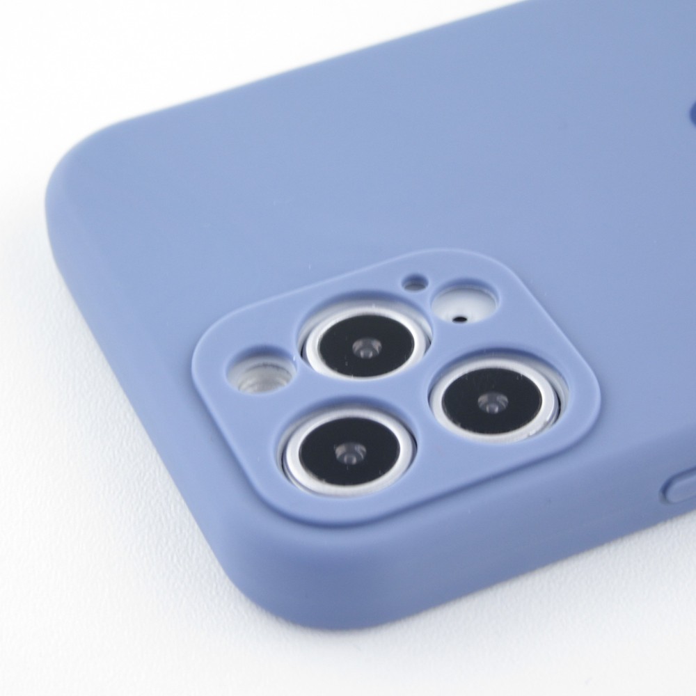 Coque iPhone 12 Pro - Silicone Mat Coeur - Lavande