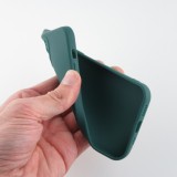 Hülle iPhone 12 Pro Max - Silikon Mat Herz - Dunkelgrün