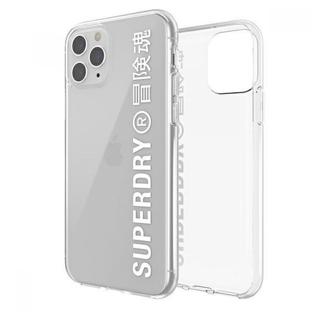 Coque iPhone 11 Pro Max - Superdry Clear Case transparente avec logo imprimé
