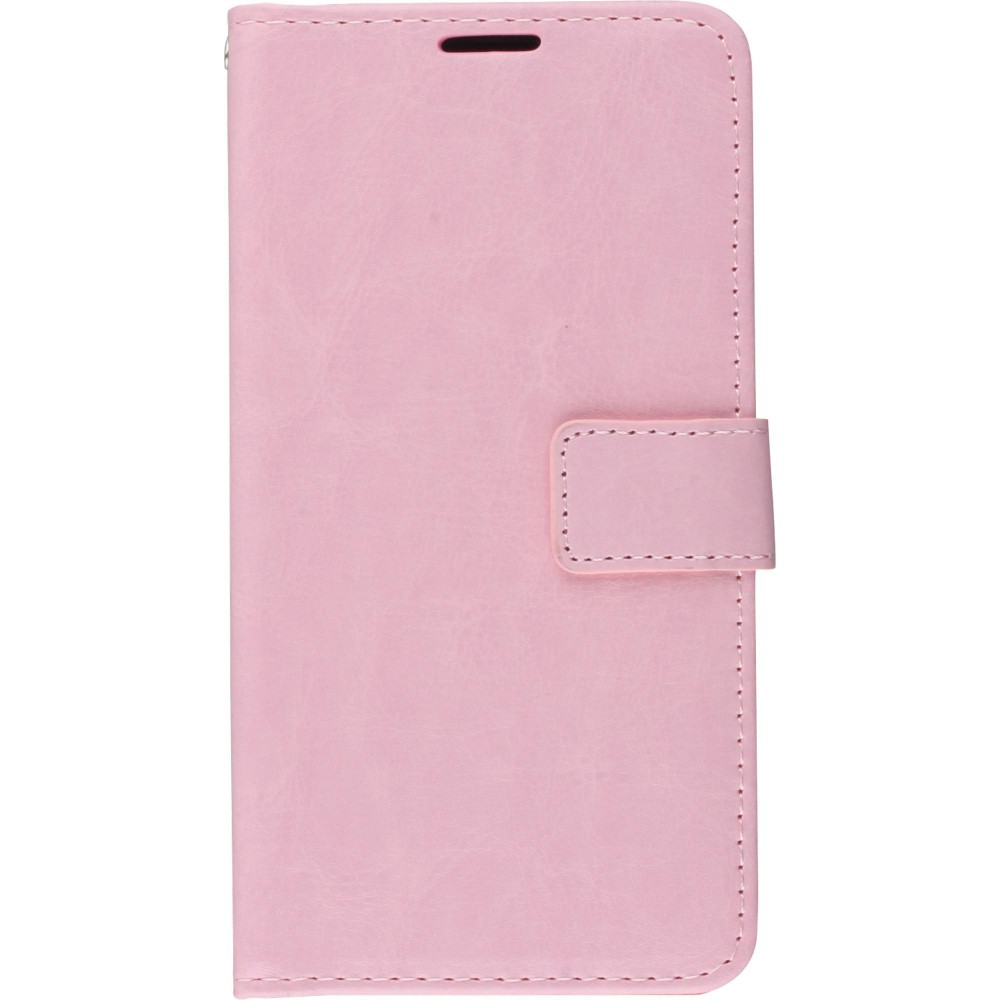 Fourre Samsung Galaxy S22+ - Premium Flip cuir lisse porte-cartes - Rose clair