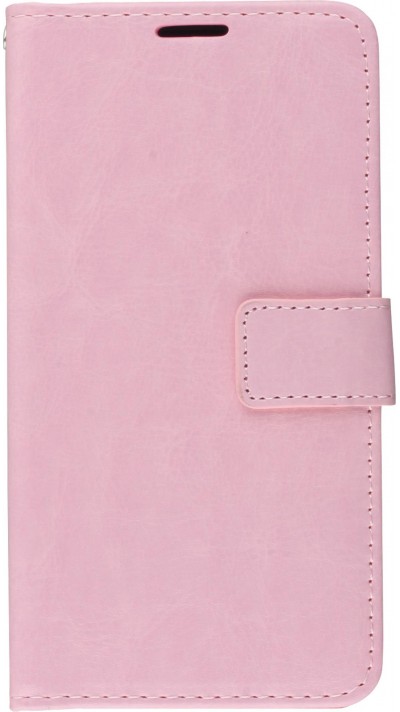 Fourre iPhone 16 Pro Max - Premium Flip cuir lisse porte-cartes - Rose clair