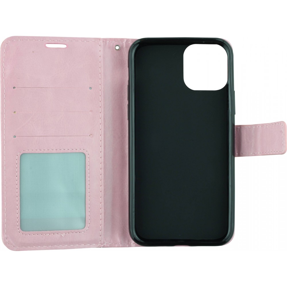 Fourre Samsung Galaxy S22+ - Premium Flip cuir lisse porte-cartes - Rose clair