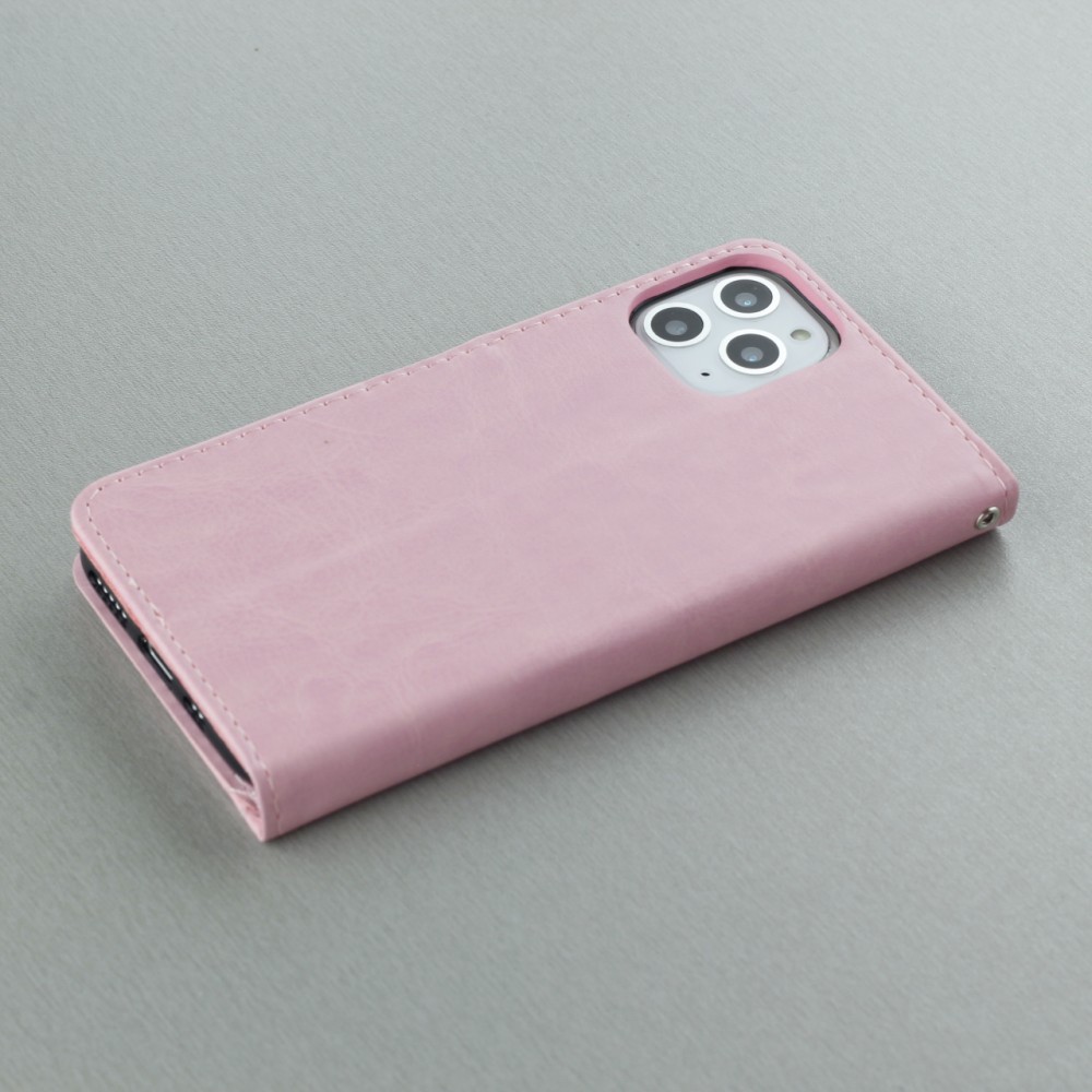 Fourre Samsung Galaxy S22+ - Premium Flip cuir lisse porte-cartes - Rose clair