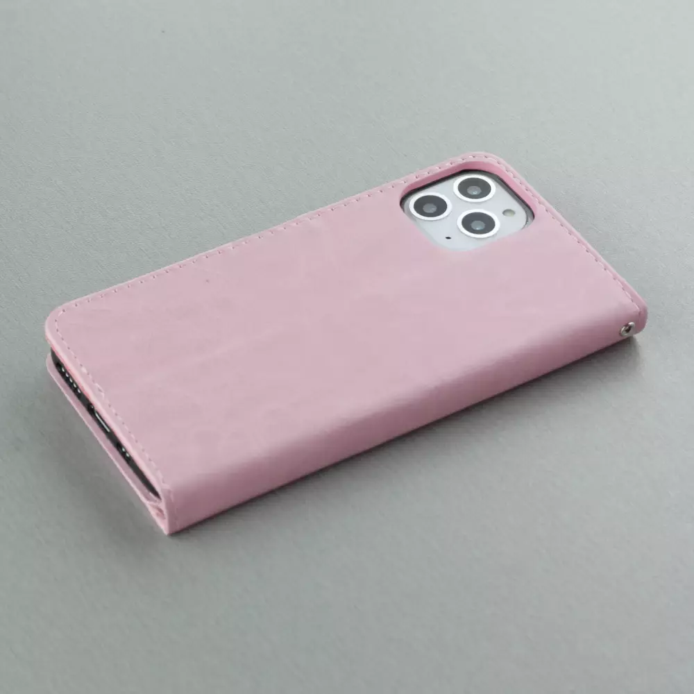Hülle iPhone 16 Pro - Premium Flip Leder Tasche - Hellrosa