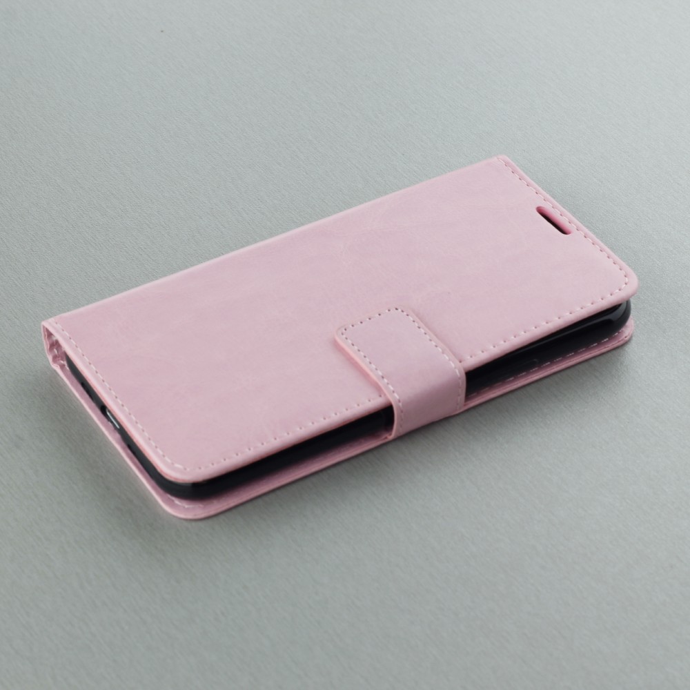 Fourre Samsung Galaxy S22+ - Premium Flip cuir lisse porte-cartes - Rose clair