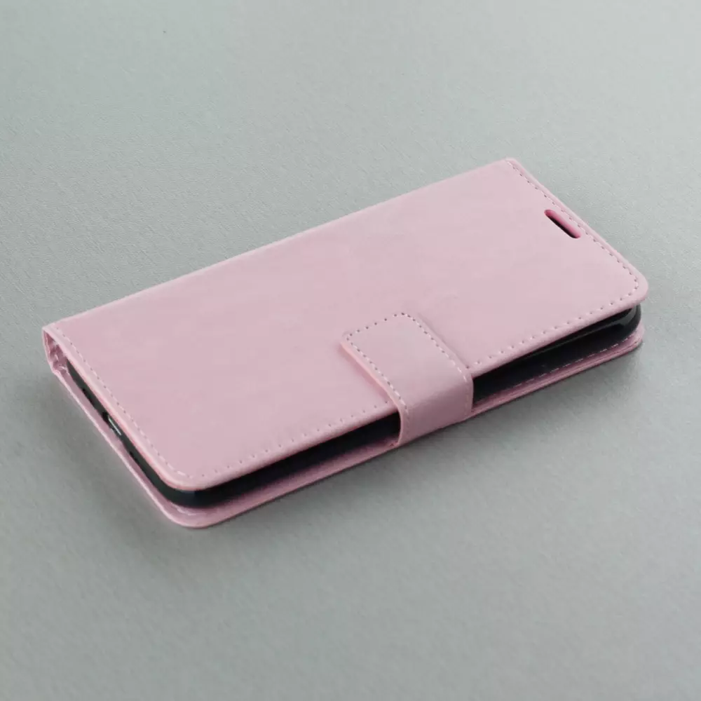 Hülle iPhone 16 Pro - Premium Flip Leder Tasche - Hellrosa