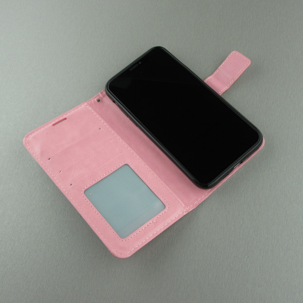 Fourre Samsung Galaxy S22+ - Premium Flip cuir lisse porte-cartes - Rose clair