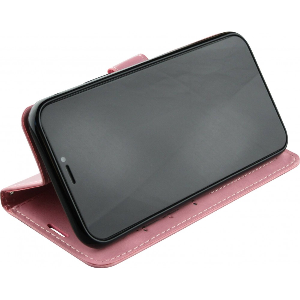 Fourre Samsung Galaxy S22+ - Premium Flip cuir lisse porte-cartes - Rose clair