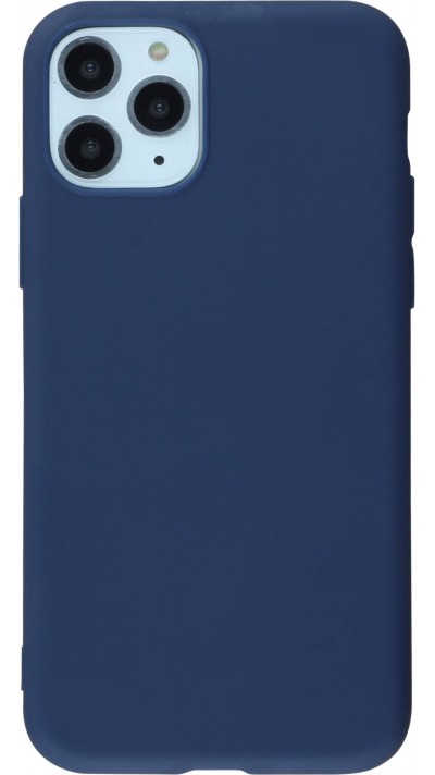 Coque iPhone 11 Pro - Silicone Mat - Bleu foncé