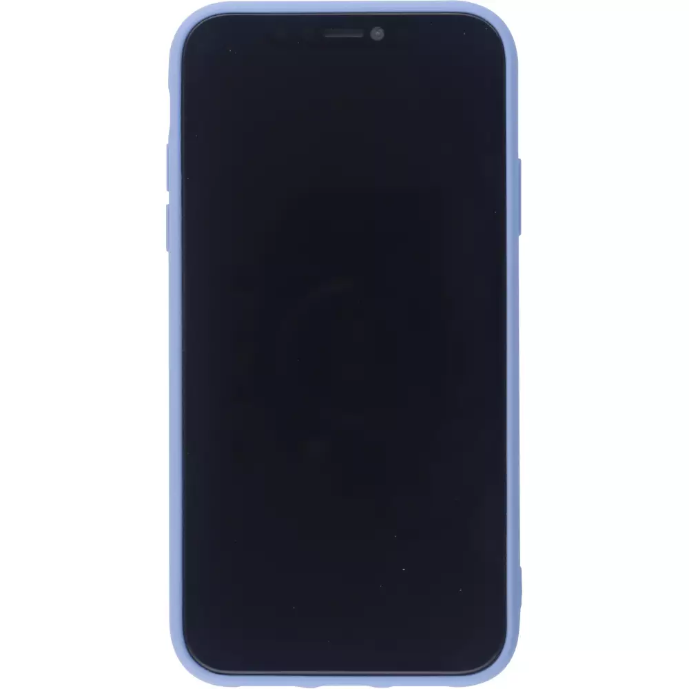 Hülle iPhone 12 - Silikon Mat Herz lavendel
