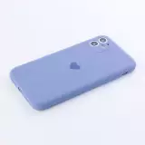 Hülle iPhone 12 - Silikon Mat Herz lavendel