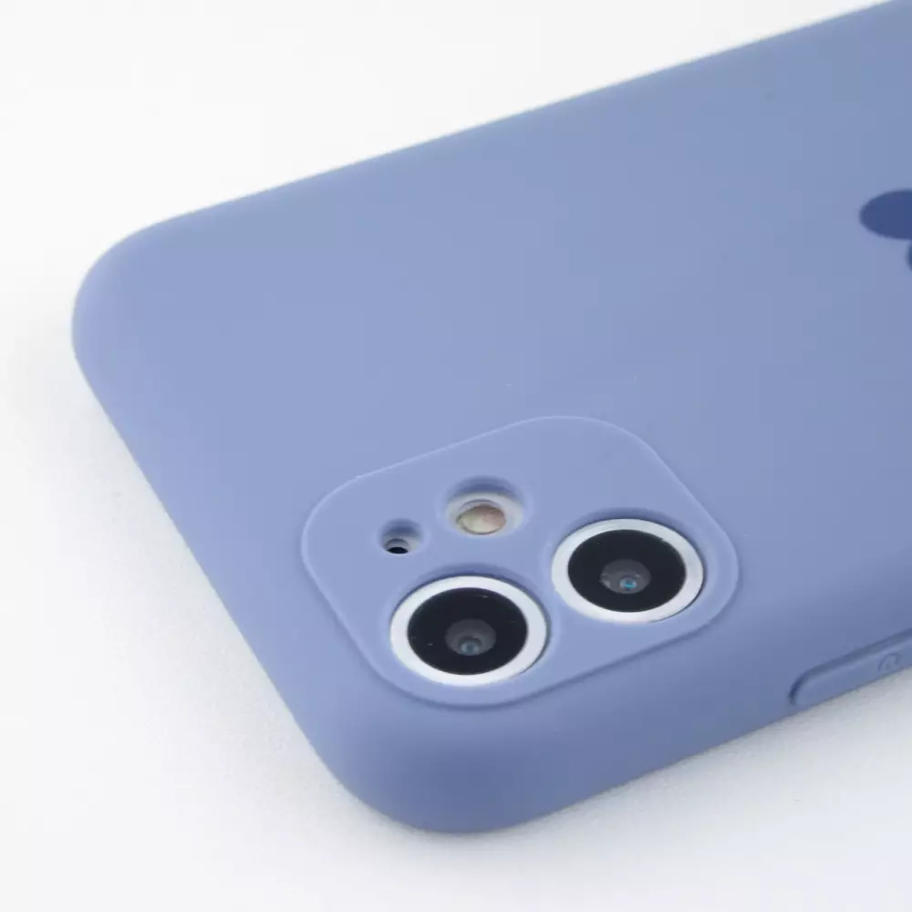 Hülle iPhone 12 - Silikon Mat Herz lavendel