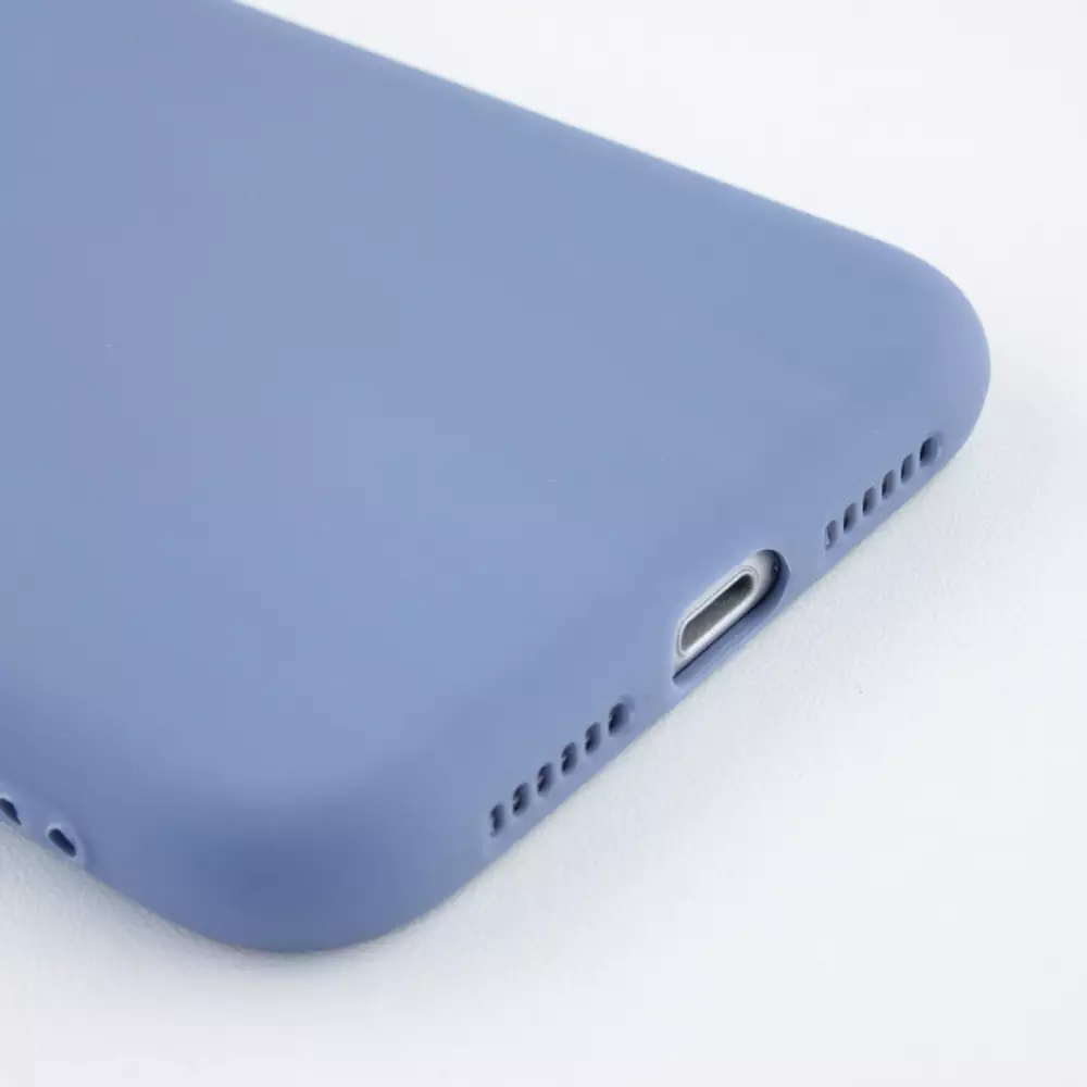 Hülle iPhone 12 - Silikon Mat Herz lavendel