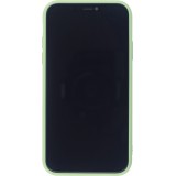 Coque iPhone X / Xs - Silicone Mat Coeur vert clair