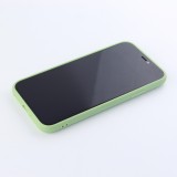 Coque iPhone X / Xs - Silicone Mat Coeur vert clair