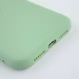 Hülle iPhone 12 - Silikon Mat Herz - Hellgrün