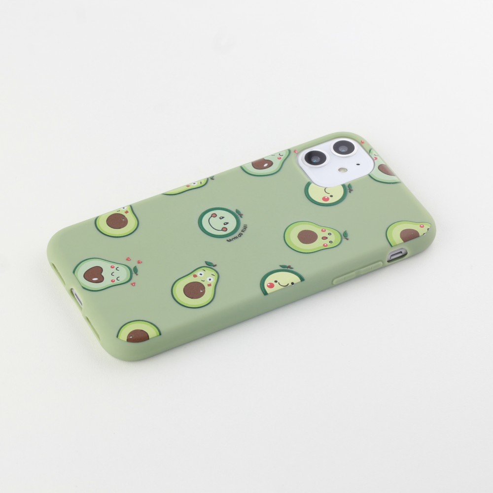 Coque iPhone 12 / 12 Pro - Silicone Mat avocat pattern
