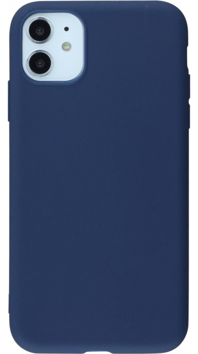 Hülle iPhone 11 - Silicone Mat dunkelblau