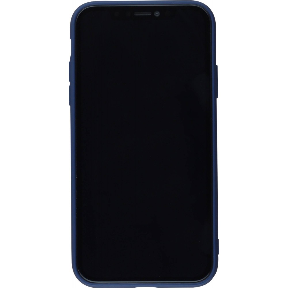 Coque iPhone 11 - Silicone Mat - Bleu foncé
