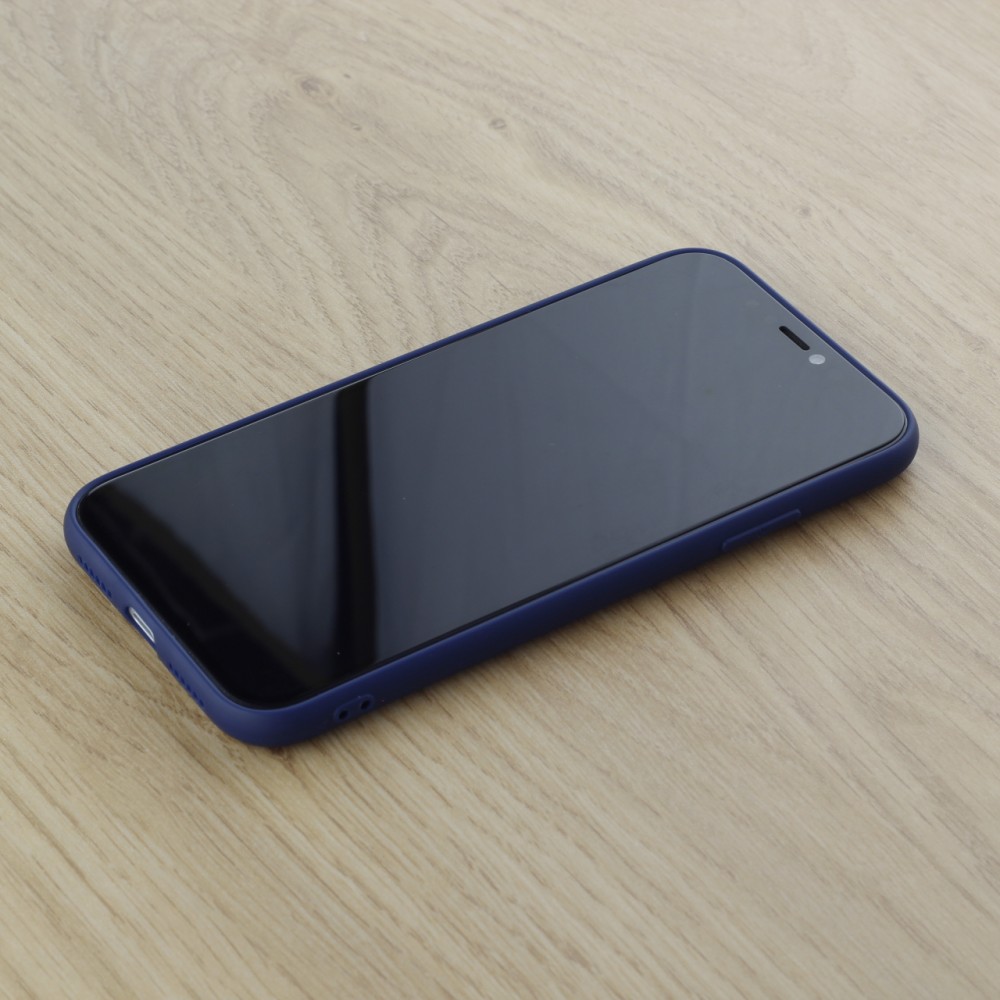 Coque iPhone 11 - Silicone Mat - Bleu foncé