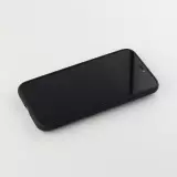Hülle iPhone 12 - Soft Touch mit Ring - Schwarz